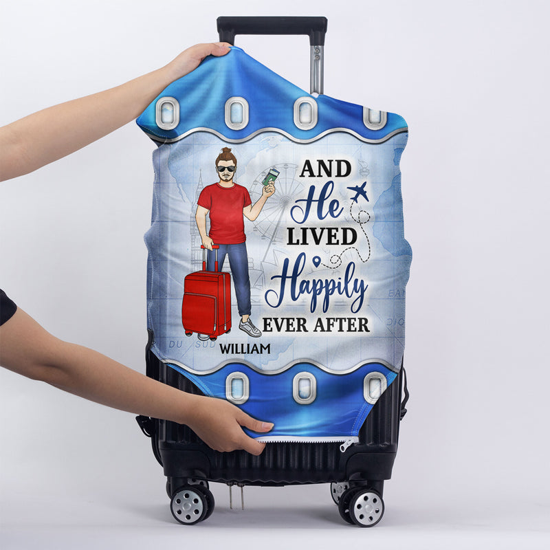 Personalized Custom Luggage Cover - Gift For Traveling Lovers