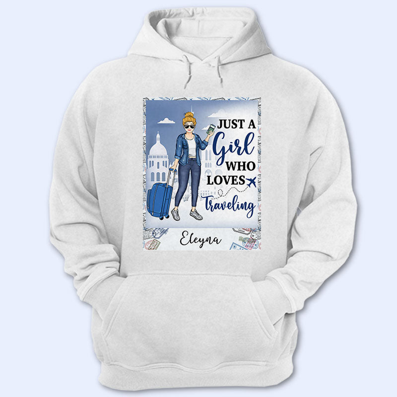 Just A Girl Boy Who Loves Traveling Cruising - Gift For Travel Lovers - Personalized Custom Hoodie