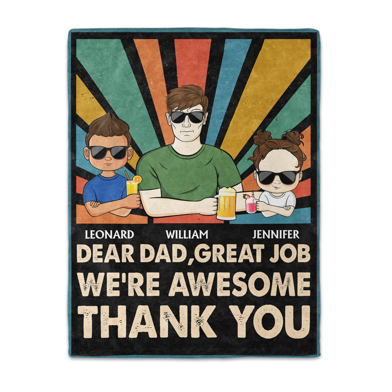 Dear Dad Great Job We're Awesome Thank You Young - Father Gift - Perso ...