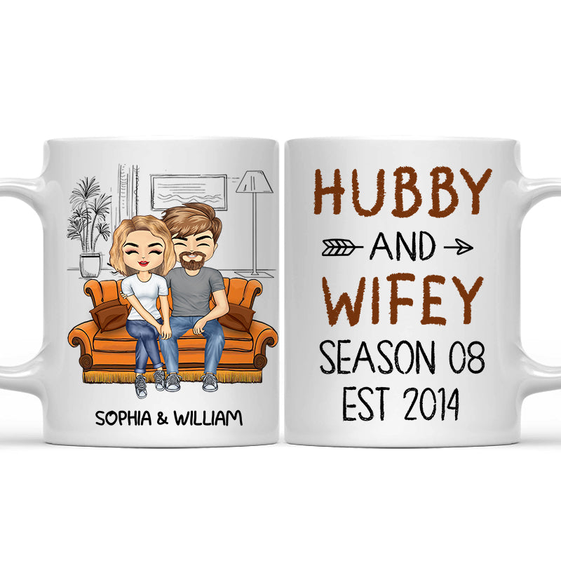Hubby And Wifey Season Married Couple - Anniversary Gift - Personalized Custom Mug