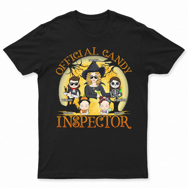 Official Candy Inspector Mom And Kids Costume - Gift For Mother - Personalized Custom T Shirt