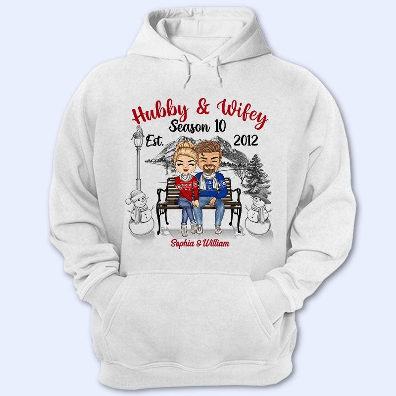 Christmas Family Couple Hubby And Wifey Season - Gift For Couples - Personalized Custom Hoodie