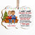 Christmas Chibi Couple I Wish I Could Turn Back The Clock - Christmas Gift For Couples - Personalized Custom Wooden Ornament