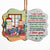 Christmas Chibi Couple I Wish I Could Turn Back The Clock - Christmas Gift For Couple - Personalized Custom Wooden Ornament