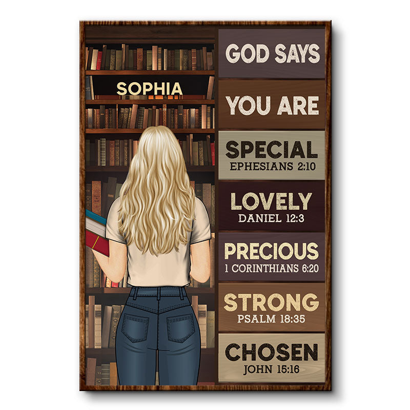 God Says You Are Reading - Reading Gift - Personalized Custom Poster