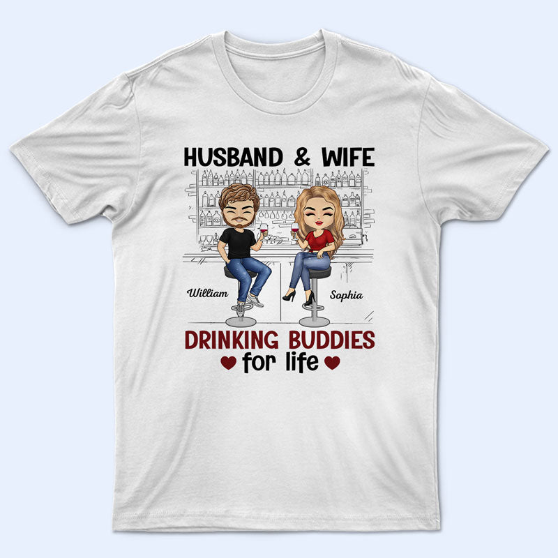 Husband & Wife Drinking Buddies For Life - Couple Gift - Personalized -  Wander Prints™