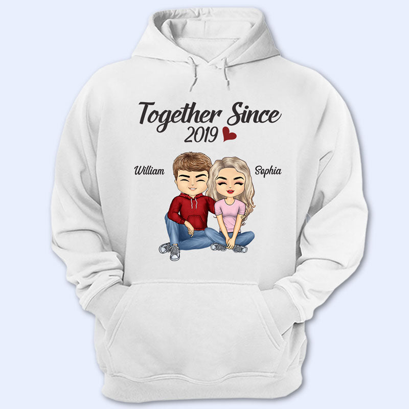 Together Since Husband Wife - Couple Gift - Personalized Custom T Shirt