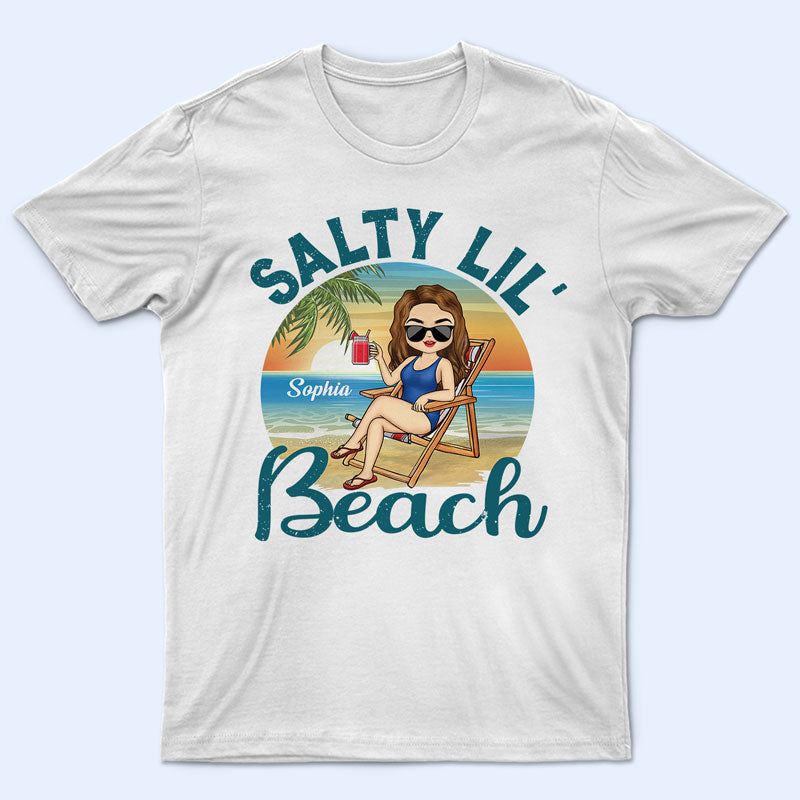 Salty Lil Beach Chibi Girl - Gift For Women - Personalized Custom T Shirt