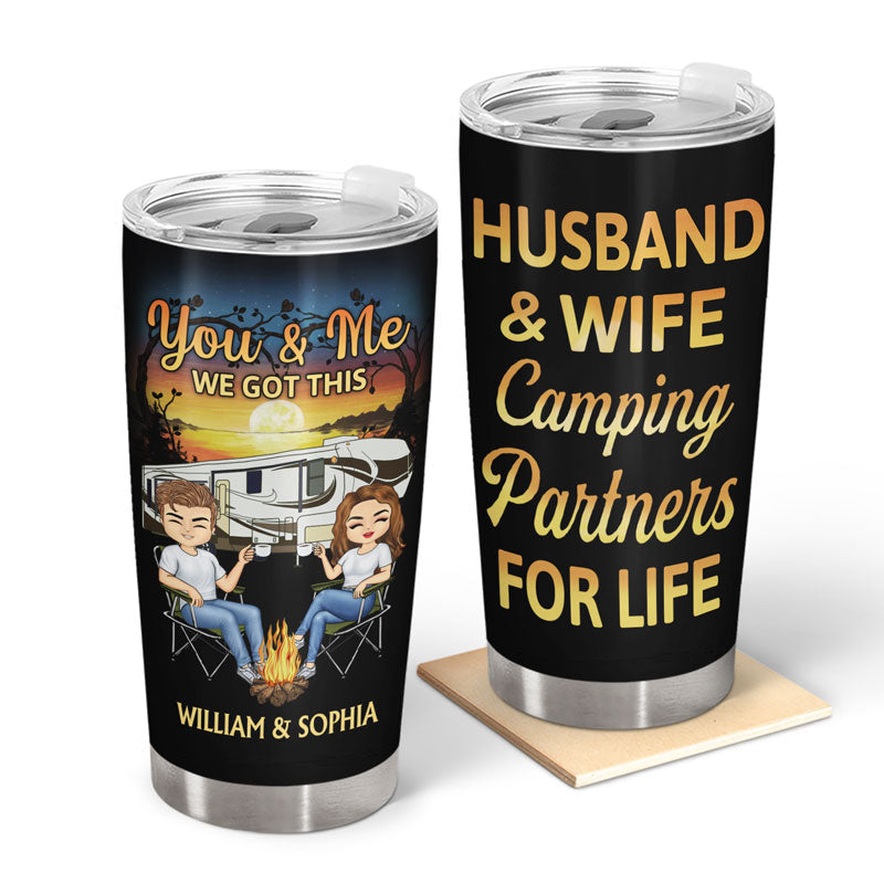 Personalized Tumbler, Camping Partners - Family, Gift For Campers