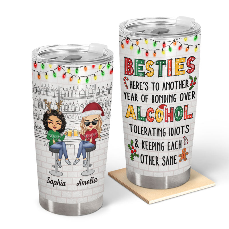 Bonding Over Alcohol With Besties - Personalized 30oz Tumbler