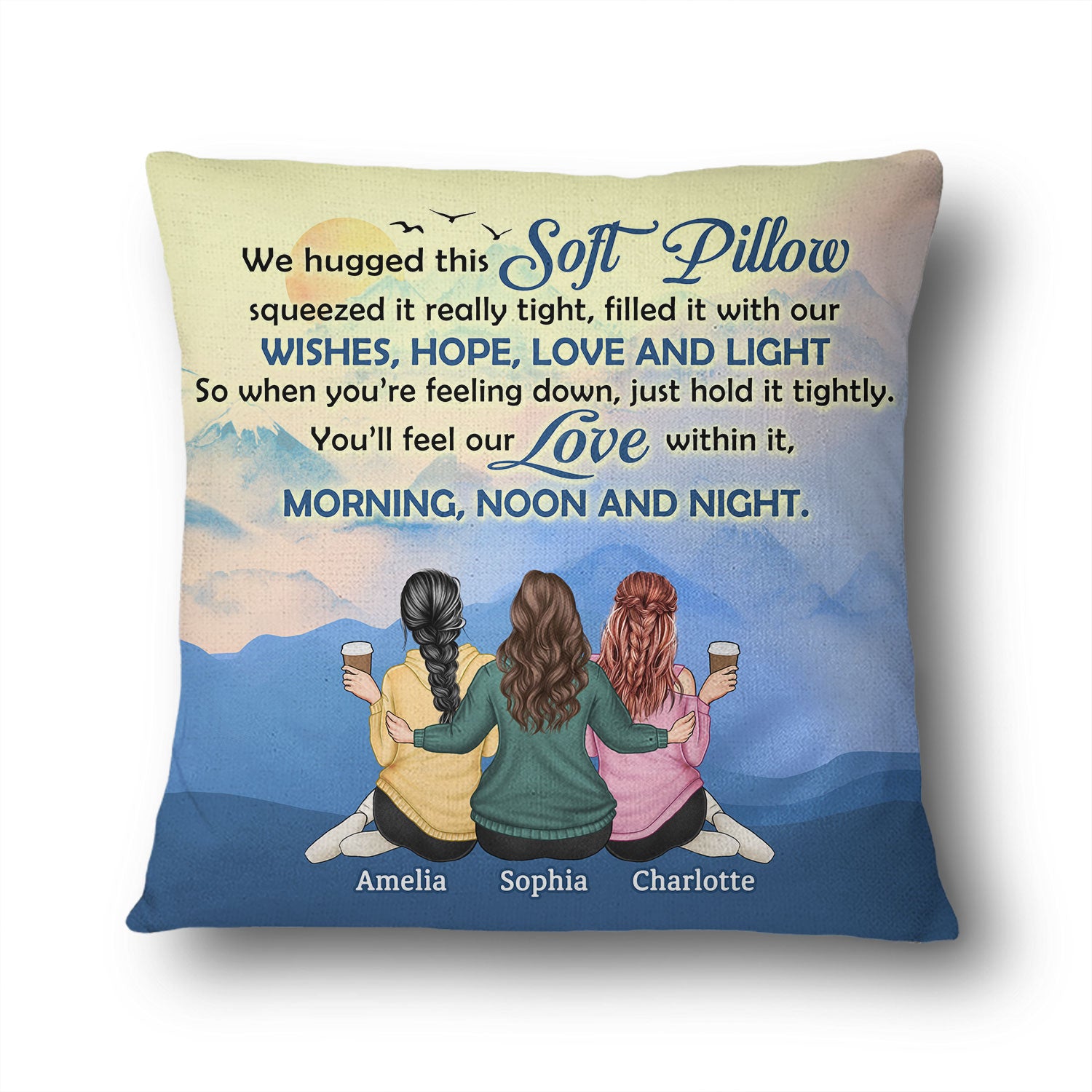 I Hugged This Soft Pillow Squeezed It Really Tight - Birthday, Loving Gift For Sister, Brother, Siblings, Besties, Friends, Family - Personalized Custom Pillow