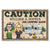 Caution Family Camping Again Camping Traveling - Vacation, Anniversary, Birthday Gift For Couples, Spouse, Husband, Wife - Personalized Custom Doormat