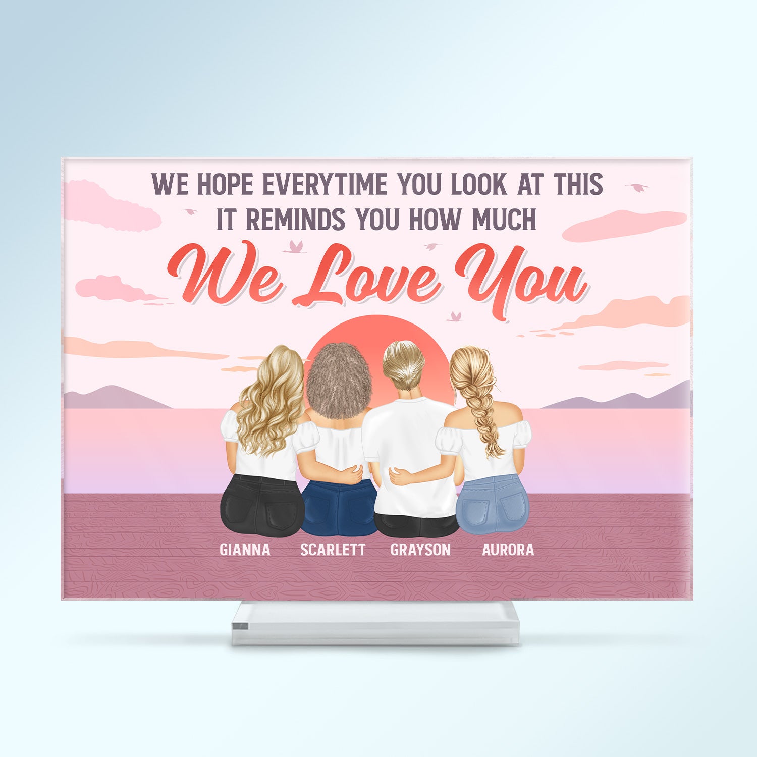 It Reminds You How Much We Love You - Gift For Mother - Personalized Custom Horizontal Rectangle Acrylic Plaque