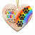 Wish The Rainbow Bridge Had Visiting Hours - Pet Memorial Gift - Personalized Custom Heart Ceramic Ornament