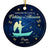 Fishing In Heaven - Memorial Gift - Personalized Custom Circle Ceramic Ornament