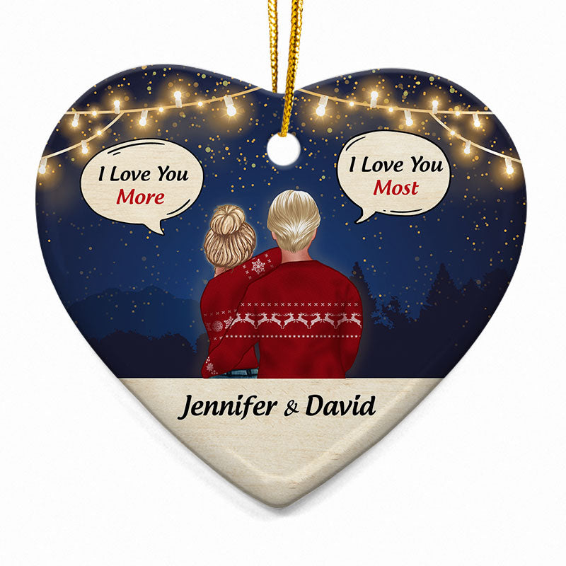 I Love You I'm Yours - Christmas Gift For Couple - Personalized Custom Heart Ceramic Ornament