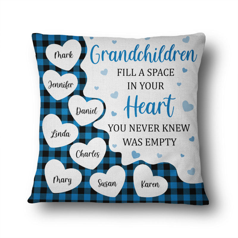 Grandchildren Fill A Space In Your Heart - Gift For Grandparent - Personalized Custom Pillow
