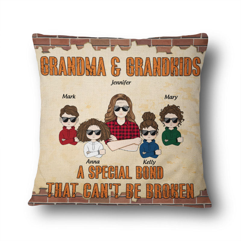 Grandma Grandkids Can't Be Broken - Gift For Grandma Grandpa - Personalized Custom Pillow