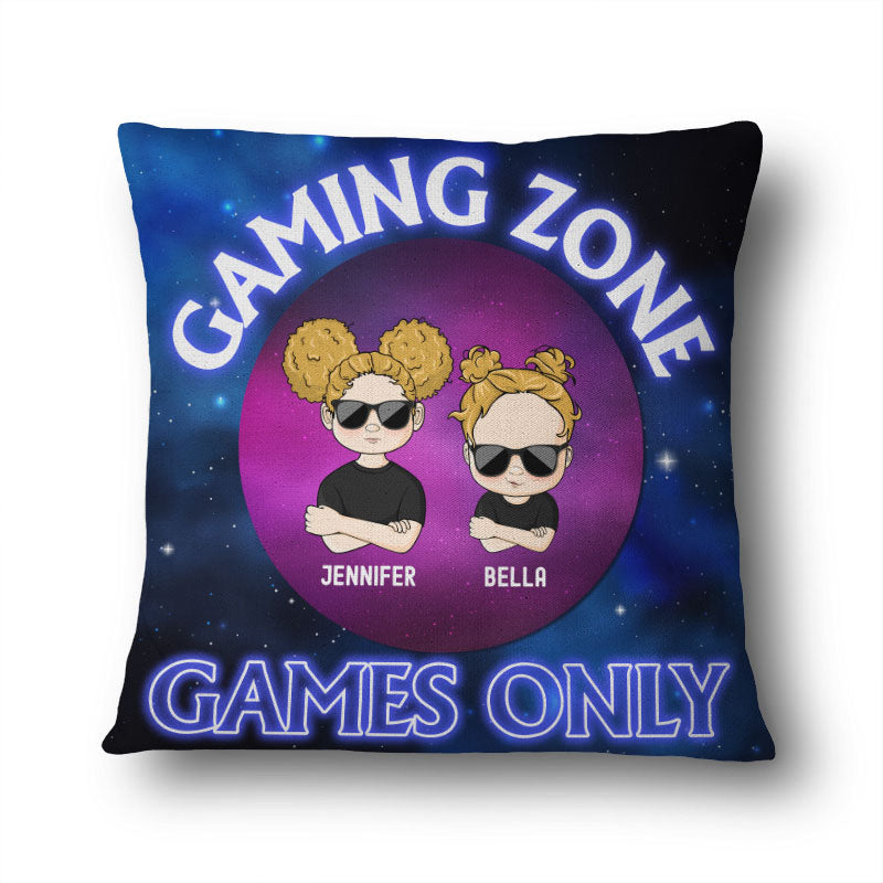 Gaming Zone Games Only - Gift For Kids - Personalized Custom Pillow