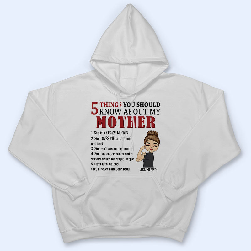 5 Things You Should Know About Grandma Mom Aunt - Mother Gift - Personalized Custom T Shirt T-Shirt / Tshirt White / S