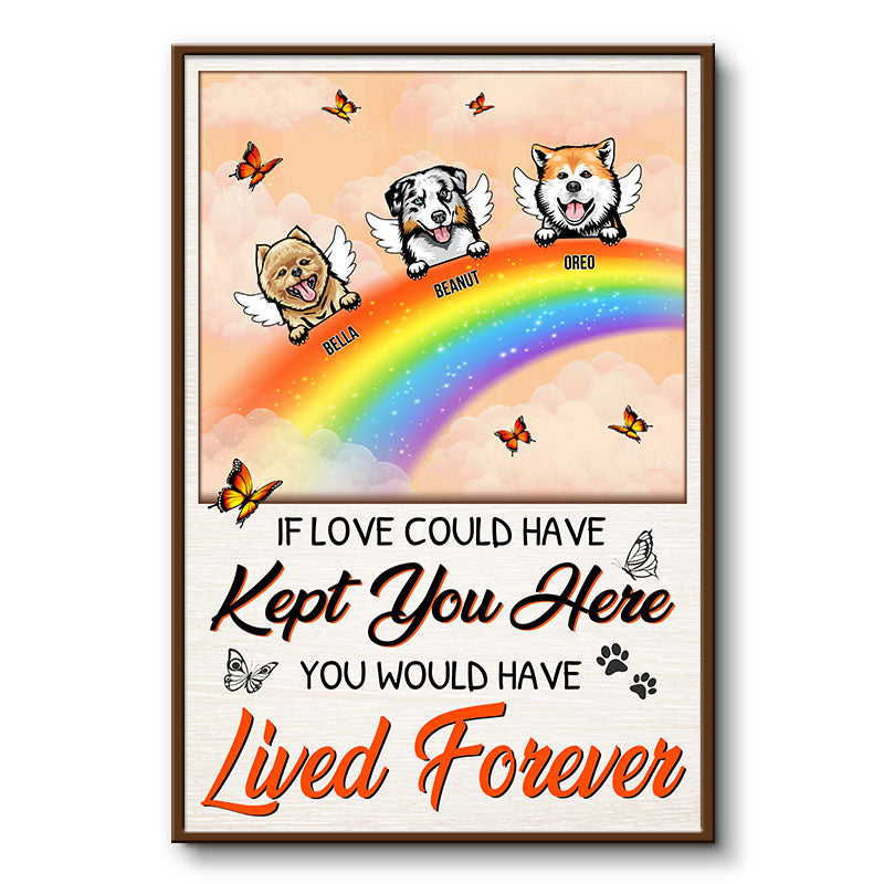 If Love Could Have Kept You Here - Cat Dog Memorial Gift - Personalized Custom Poster