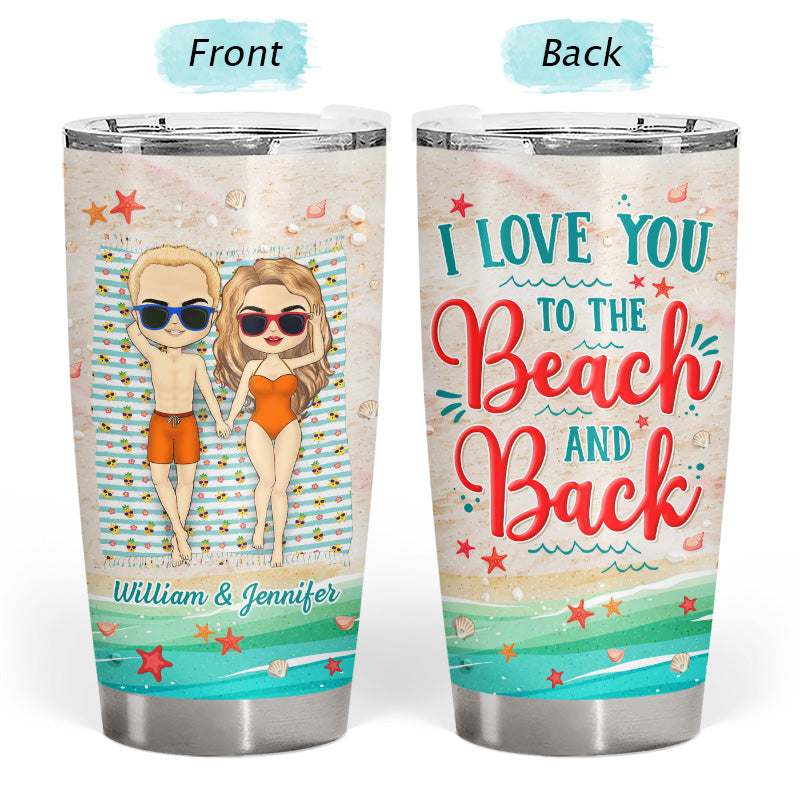 I Love You To The Beach And Back Couple Husband Wife - Gift For Couple ...