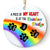 My Heart Is At The Rainbow Bridge - Dog Cat Memorial Gift - Personalized Custom Circle Ceramic Ornament