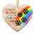 My Heart Is At The Rainbow Bridge Dog Cat - Pet Memorial Gift - Personalized Custom Heart Ceramic Ornament