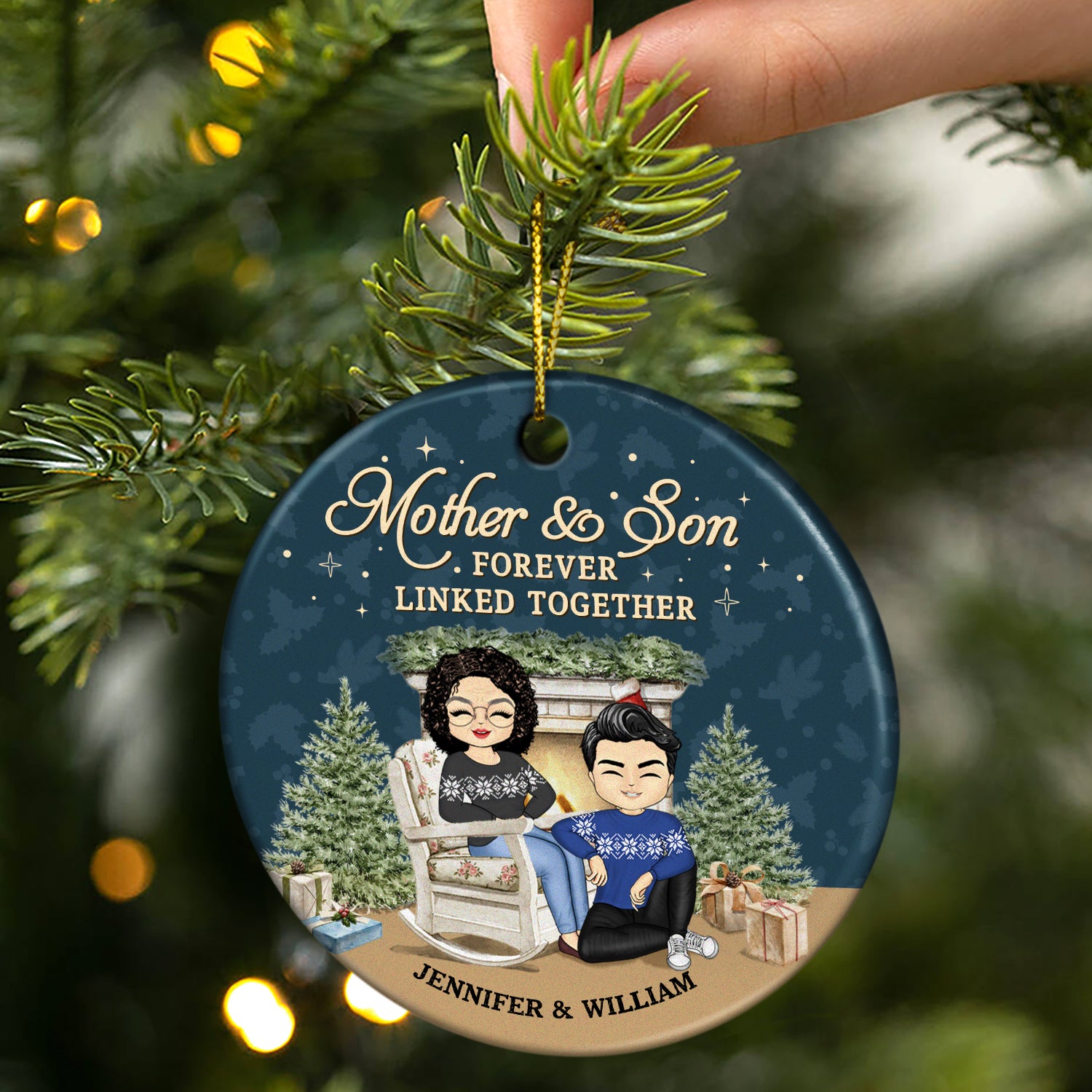 Mother sales son ornament