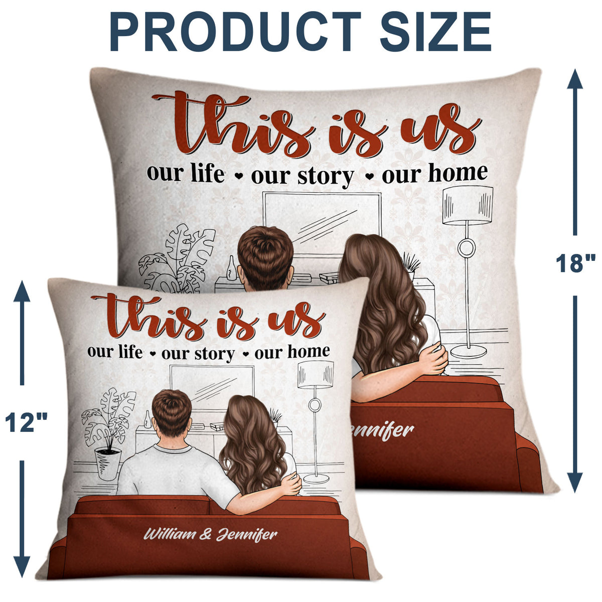 This Is Our Life Our Story Our Home - Gift For Couples - Personalized  Custom Pillow