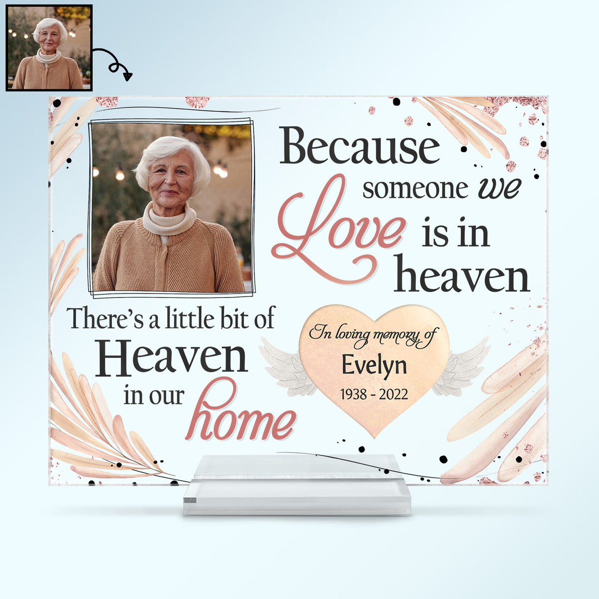 Custom Photo Someone We Love Is In Heaven - Memorial Gifts - Personali ...