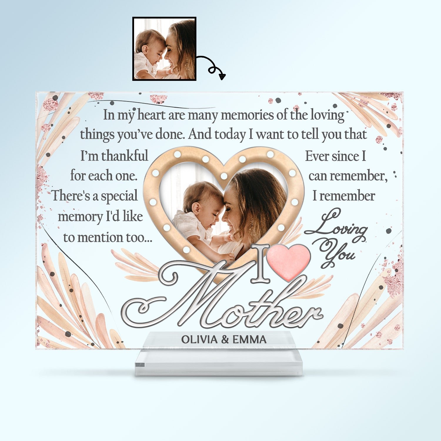 Custom Photo Many Memories Of The Loving Things - Gift For Mother - Personalized Custom Horizontal Rectangle Acrylic Plaque