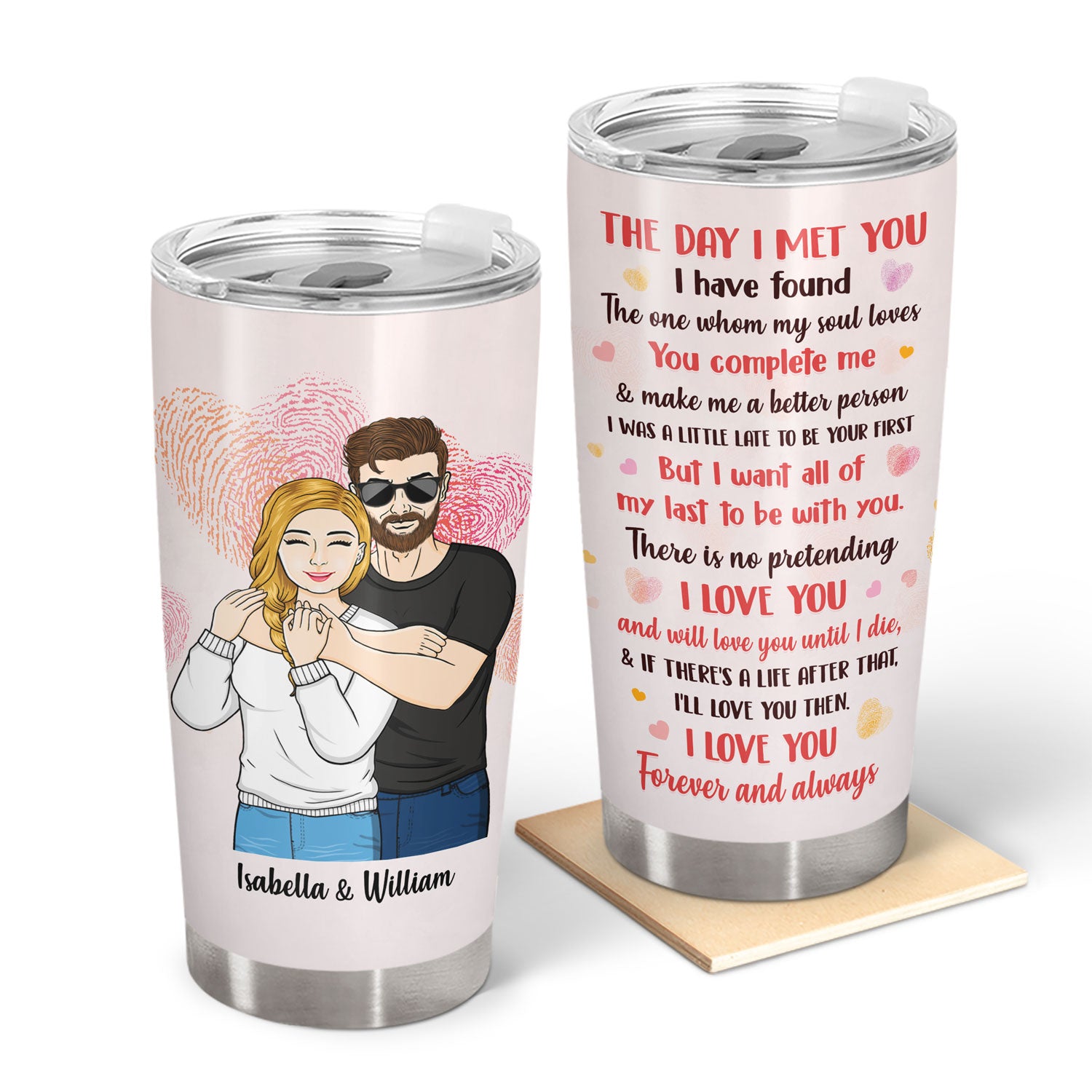 Family Couple I Love You Forever And Always - Anniversary, Birthday, Loving Gift For Couples, Wife - Personalized Custom Tumbler
