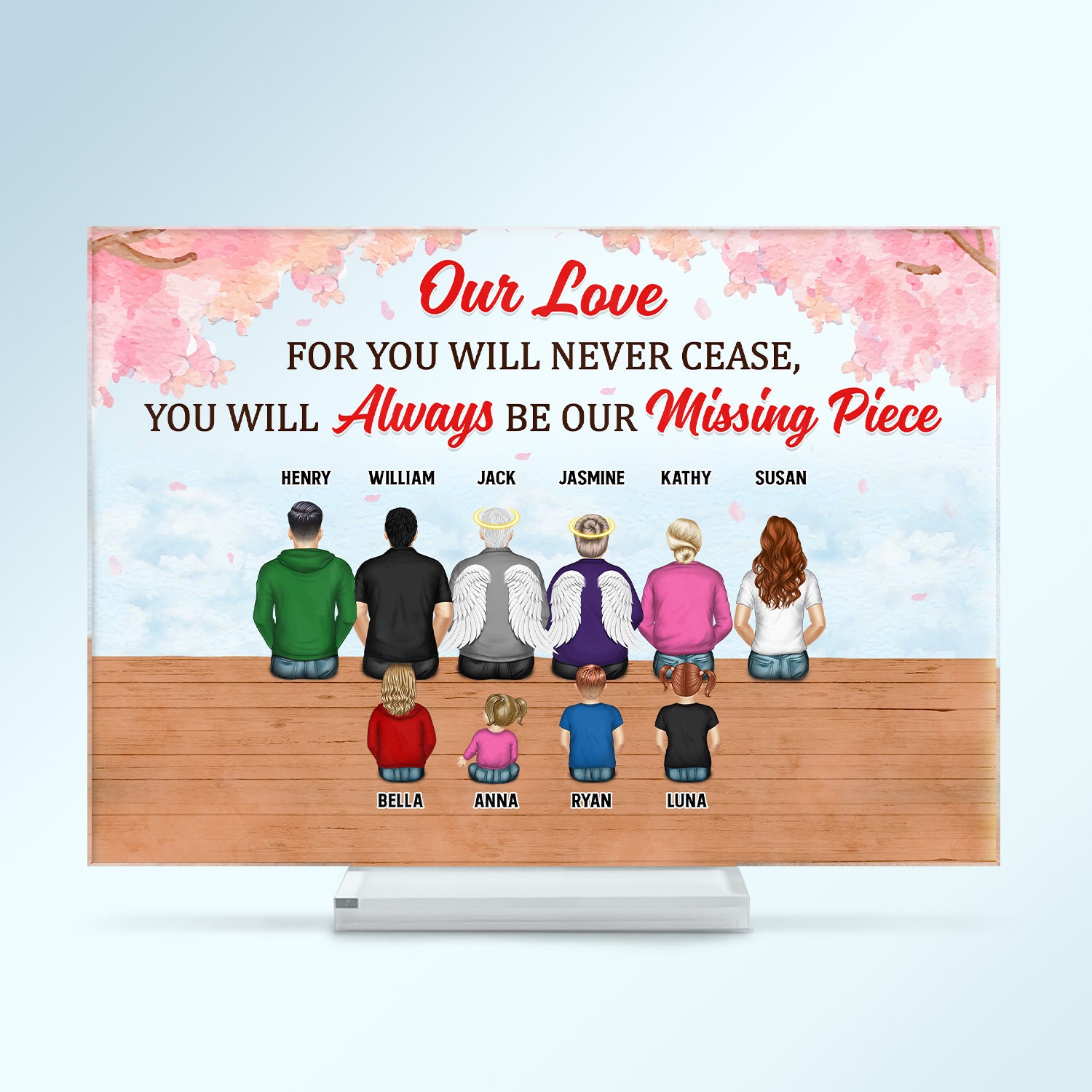 You Will Always Be My Missing Piece - Memorial Gift - Personalized Custom Horizontal Rectangle Acrylic Plaque