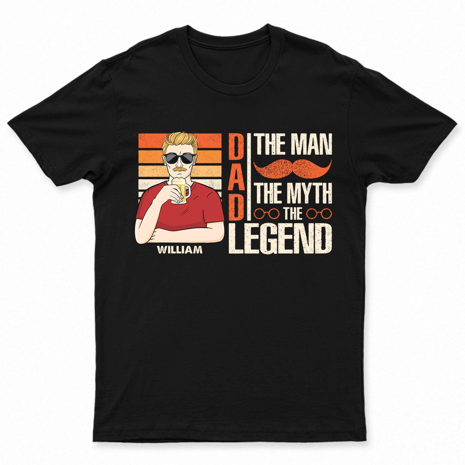 Dad The Man The Myth The Legend - Gift For Father - Personalized Custom T Shirt