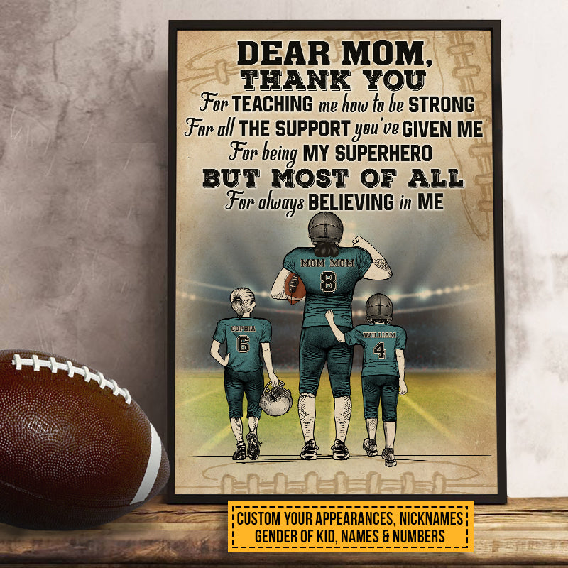 Funny Sunday USA American Football Player Gift Poster