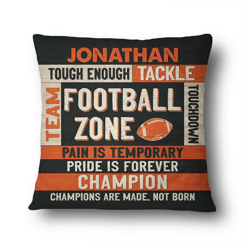 American Football Zone Tackle Touchdown - Personalized Custom Pillow