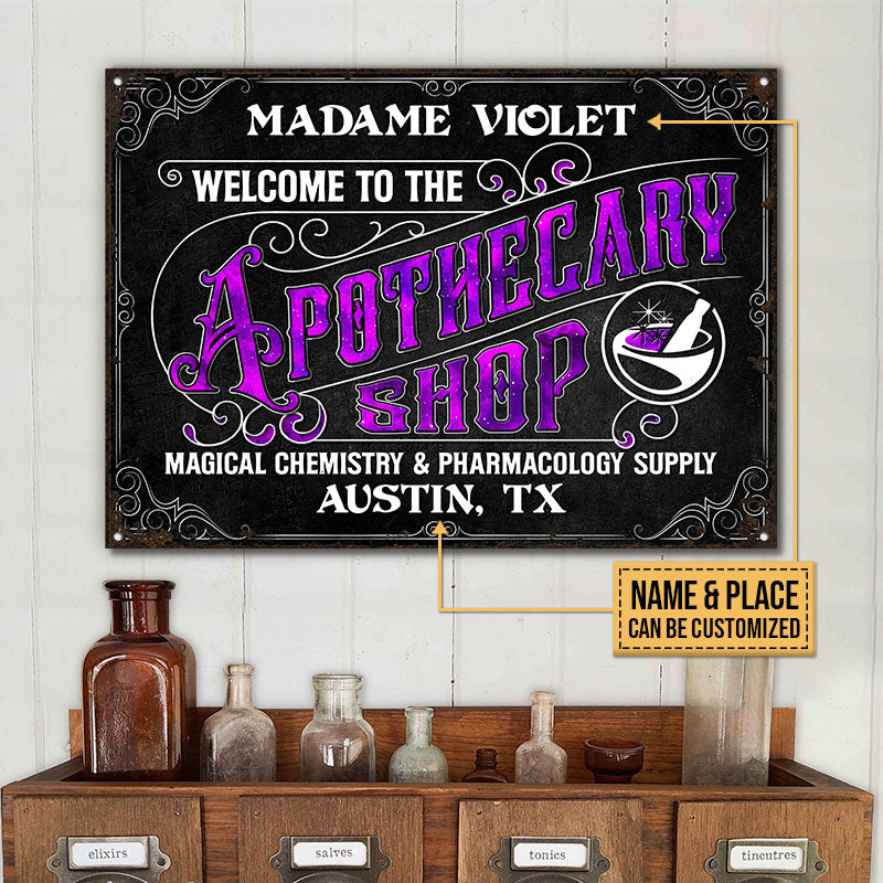 Apothecary Magical Chemistry Custom Classic Metal Signs, Apothecary Decor,  Apothecary Gift, Magic Decoration