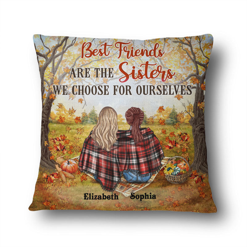 Autumn Flannel Best Friends Choose For Ourselves - Personalized Custom Pillow