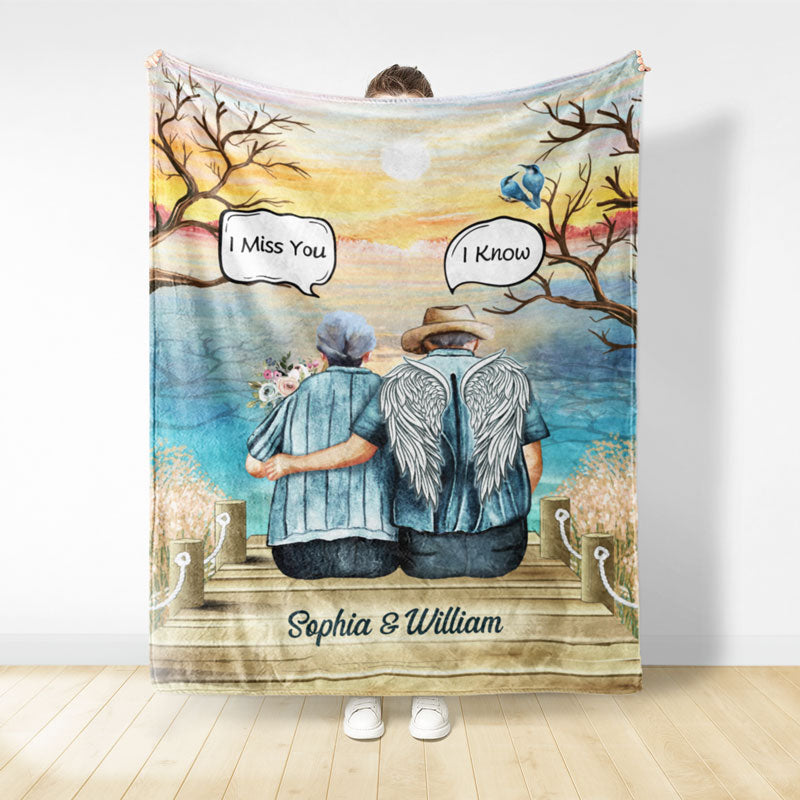 Still Talk About You Widow Old Couple Skin - Memorial Gift - Personalized Custom Blanket