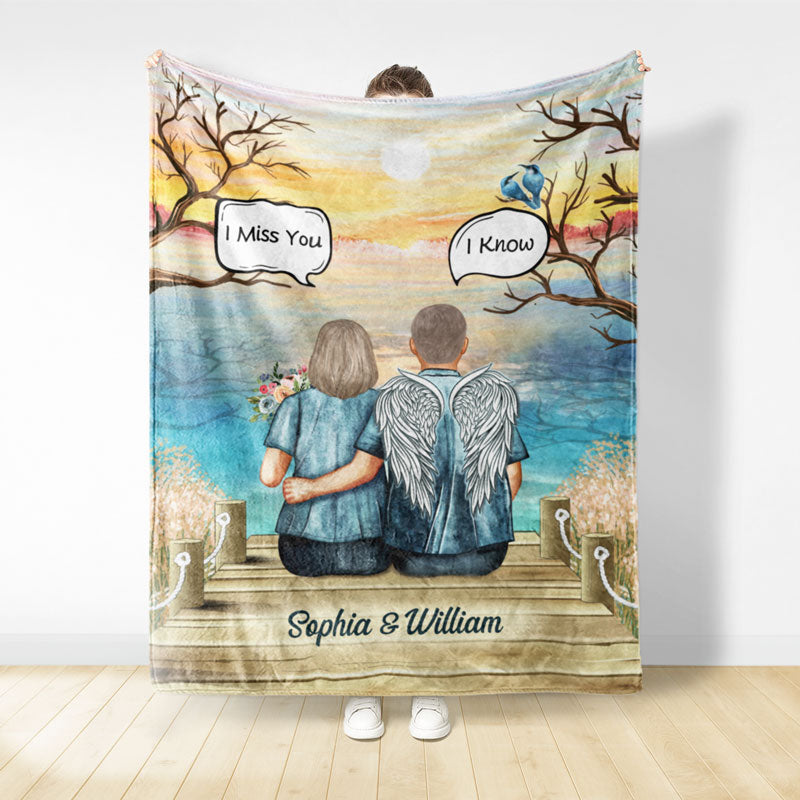 Still Talk About You Widow Middle Aged Couple Skin - Memorial Gift - Personalized Custom Blanket