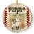 Best Baseball Dad Ever - Christmas Gift For Dad - Personalized Custom Circle Ceramic Ornament