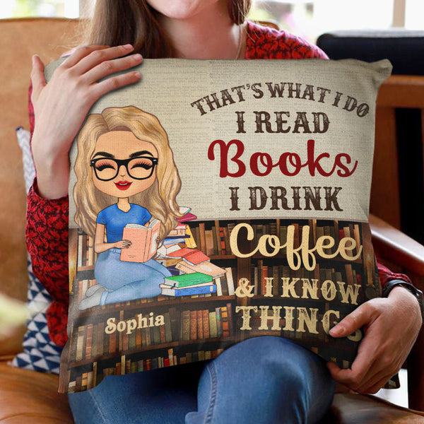 Personalized Reading Book Pillow, Custom Book Pillow, Reader