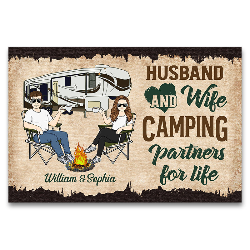 Love Is To Stay Together Couple Camping Doormat - newsvips