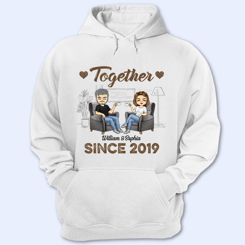 Together Since Husband Wife - Gift For Couples - Personalized Custom T Shirt