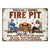 Fire Pit Where Music Gets Played Husband Wife Camping Couple Dog Lovers - Backyard Sign - Personalized Custom Classic Metal Signs