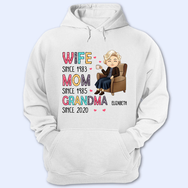 Wife Mom Grandma Chibi - Gift For Mother - Personalized Custom T Shirt