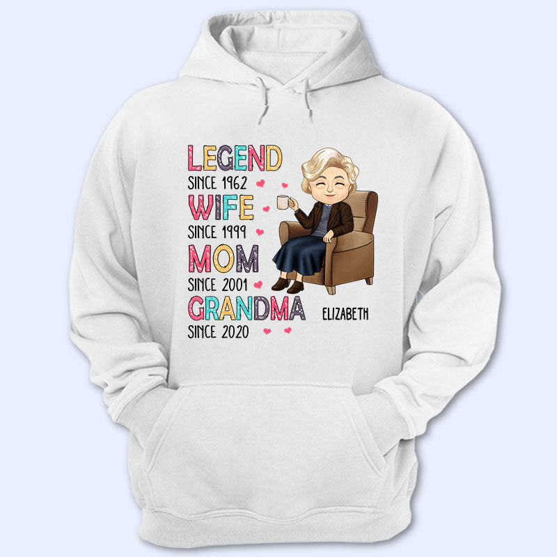 Legend Wife Mom Grandma Chibi - Gift For Mother - Personalized Custom T Shirt