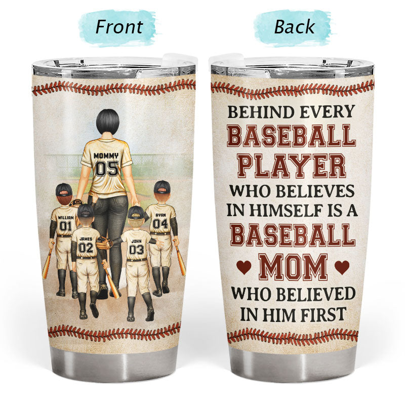 Baseball Mom Behind Every Baseball Player - Gift For Mother - Personal ...