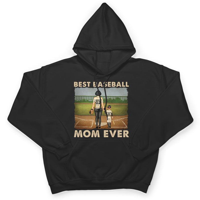 Wander Prints Best Baseball Mom Ever - Mother Gift - Personalized Custom T Shirt T-Shirt / Tshirt White / S